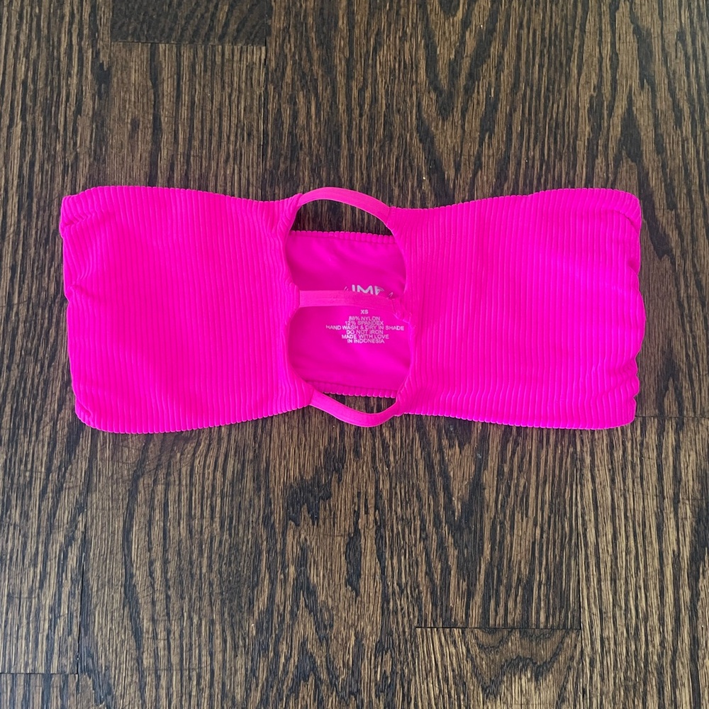 JMP THE LABEL Hot Pink Bandeau Top